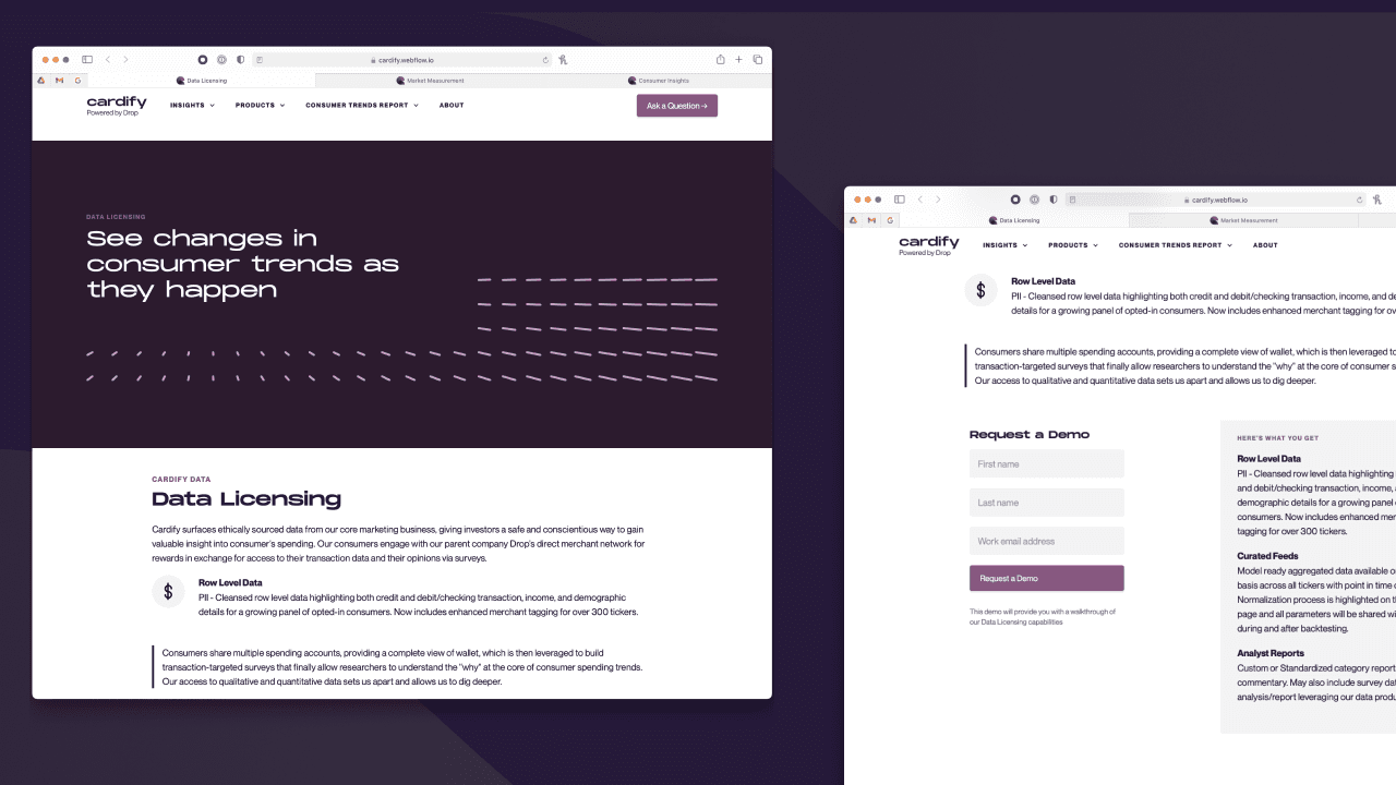 Cardify funnel: from reports to institutional data conversion